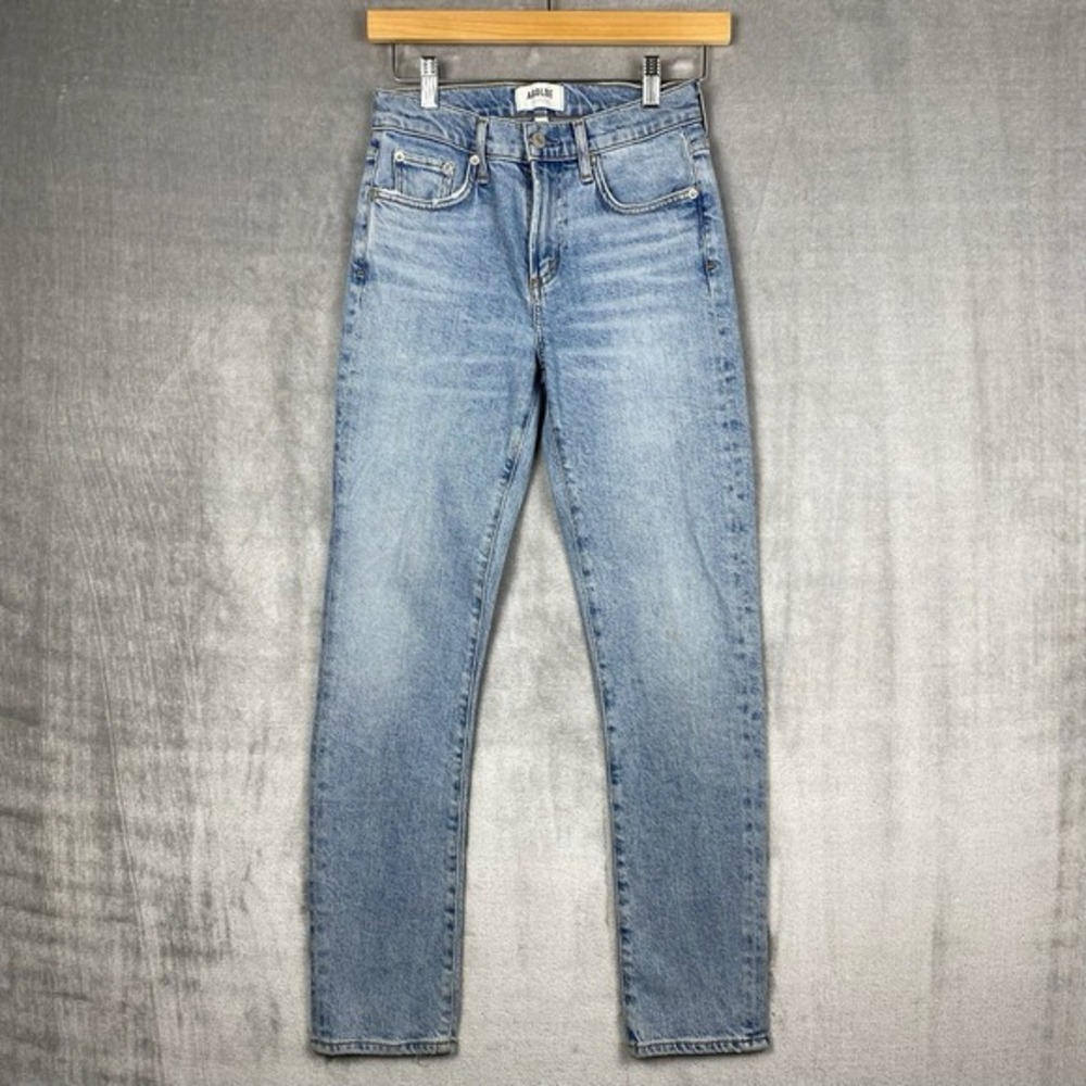 Agolde Jeans Womens 24 Toni Mid Rise Skinny Organic‎ Cotton Blend Light Wash